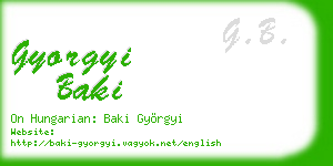gyorgyi baki business card