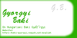 gyorgyi baki business card